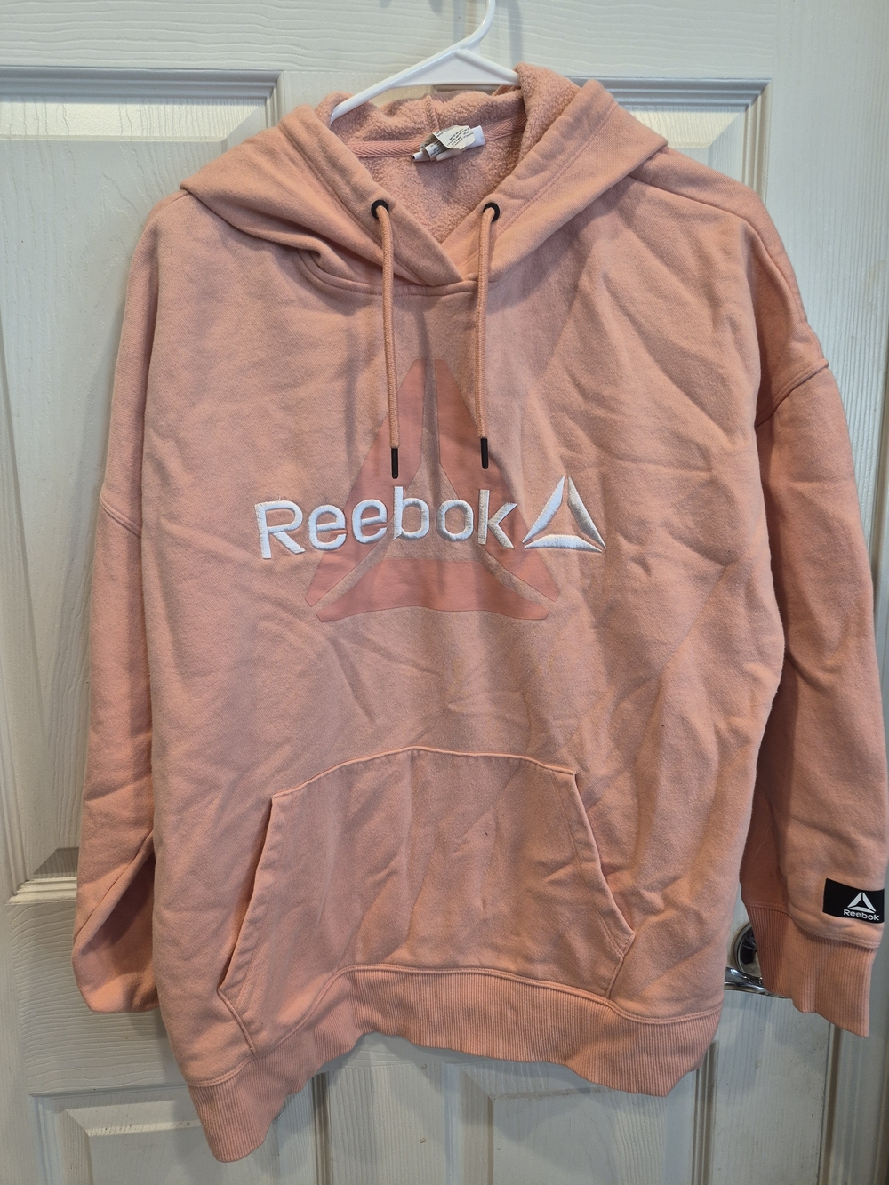 5/25 Reebok Men's Light Pink Crewneck Hoodie with Logo